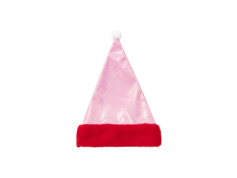 Sublimation Blanks Glitter Christmas Hat (Pink)