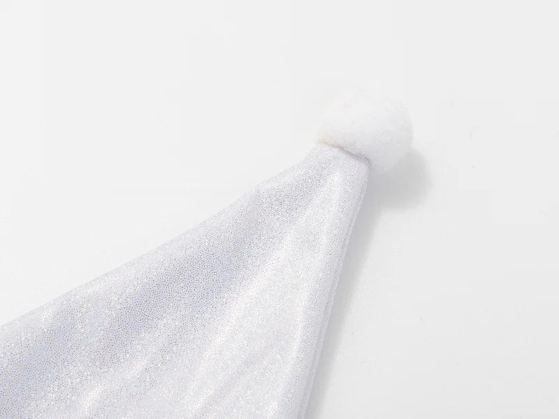 Sublimation Blanks Glitter Christmas Hat (White)