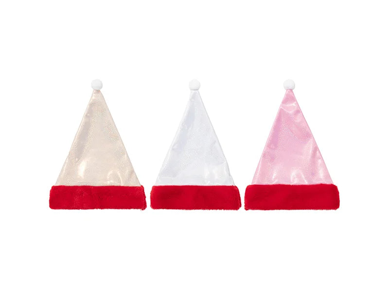 Sublimation Blanks Glitter Christmas Hat (Pink)