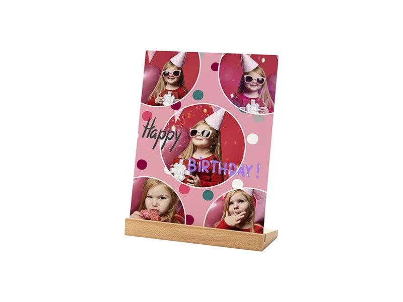 Sublimation Glass Frame w/ Wood Base(152*203*30mm)