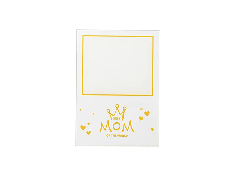 Sublimation Blanks Retangular Glass Photo Frame w/ White Patch (MOM, 12.7*17.8cm)