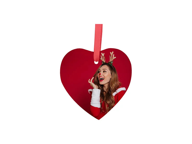 Sublimation 3inch Glass Ornament (Heart)