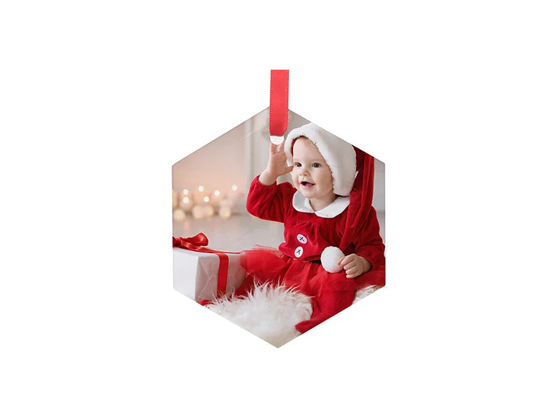 Sublimation 3inch Glass Ornament (Hexagon)