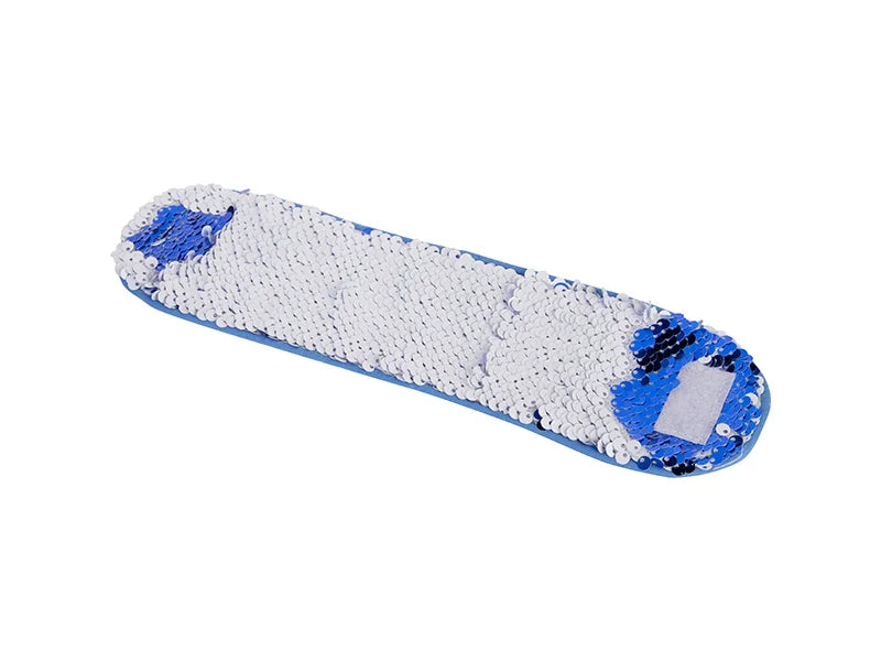 Sublimation Sequin Bracelet (Blue W/ White)