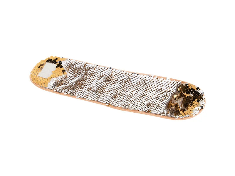 Sublimation Sequin Bracelet (Gold W/ White)