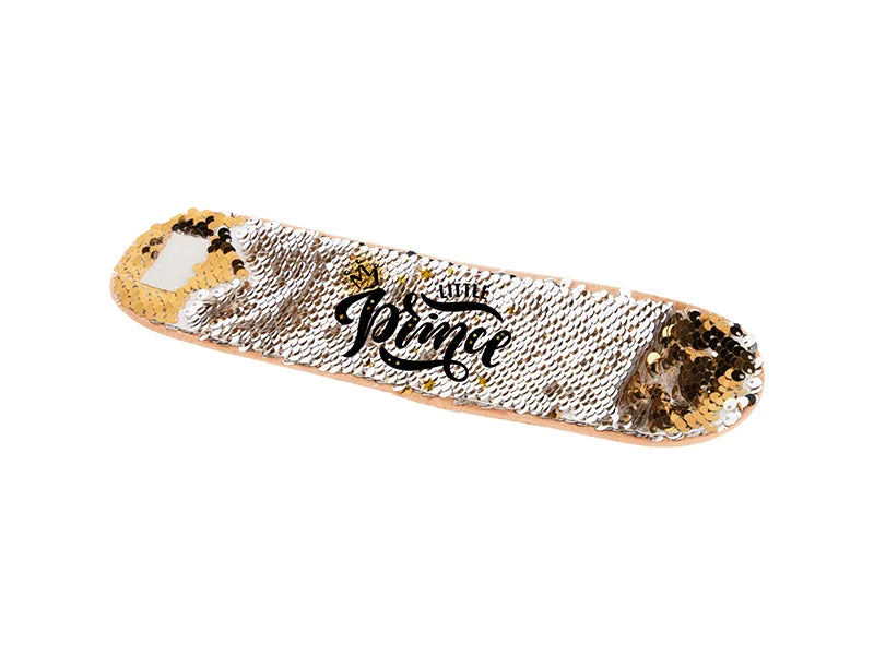 Sublimation Sequin Bracelet (Gold W/ White)