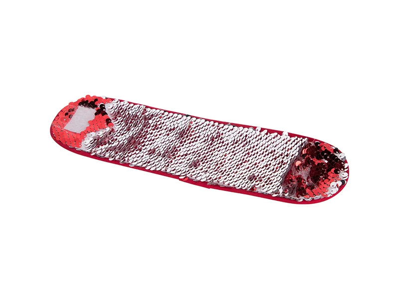 Sublimation Sequin Bracelet (Red W/ White)