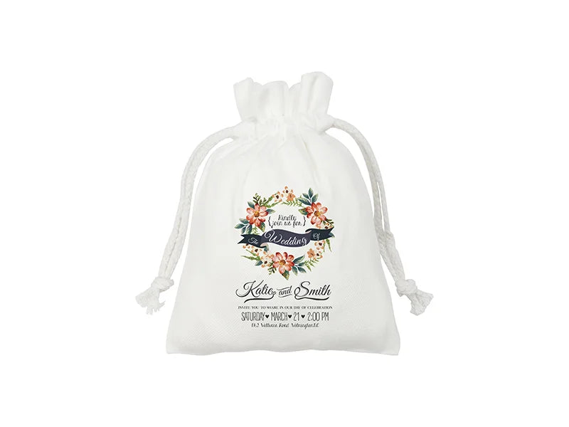 Sublimation Canvas Drawstring Bag(15*19cm)