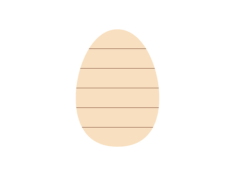 Sublimation Blanks Easter Egg Shaped Plywood Sign w/ Stripes (27*38*1.5cm)