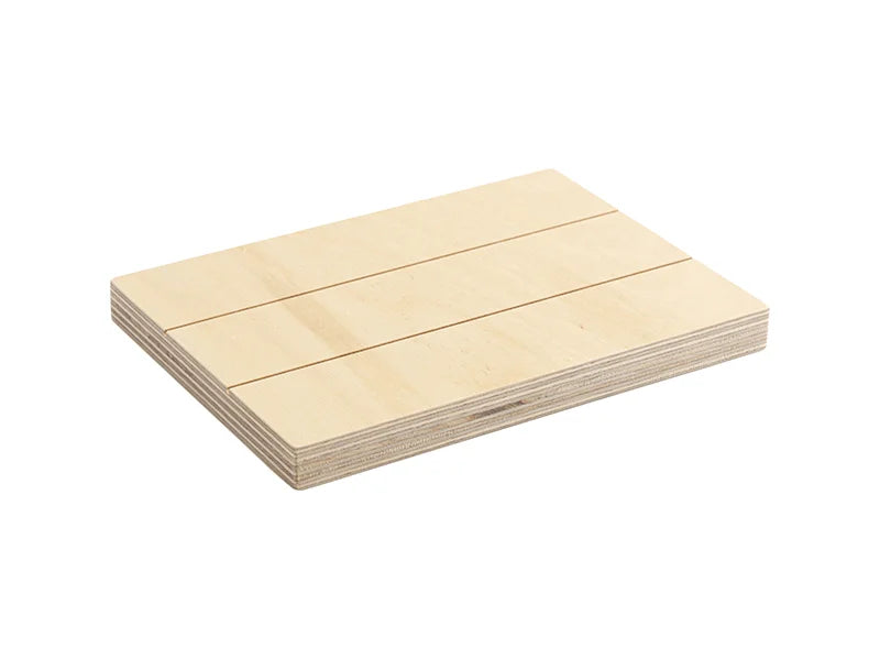 Sublimation Rectangular Plywood Sign w/ Stripes (17.8*12.7*1.5cm)