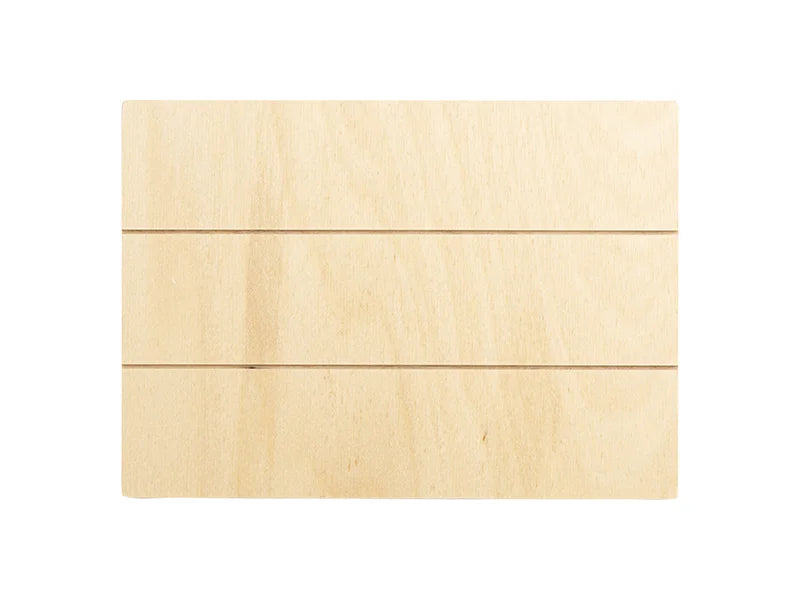 Sublimation Blanks Rectangular Plywood Sign w/ Stripes (17.8*12.7*1.5cm)