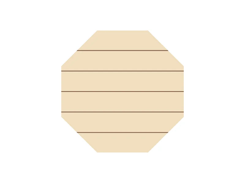 Sublimation Blanks Hexagon Plywood Sign w/ Stripes (25.4*25.4*1.5cm)