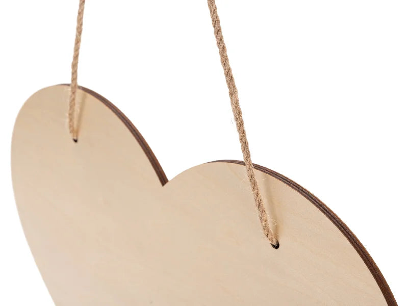 Sublimation Plywood Door Hanger (Heart Shape,29.8*26.3*0.5cm)