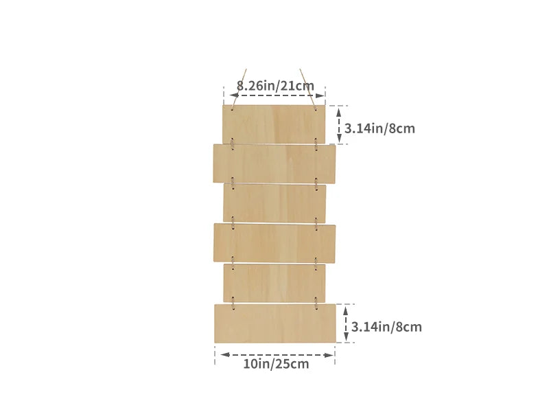 Sublimation Blanks 6 Pieces Plywood Hanging Wall Signs (Rectangle)