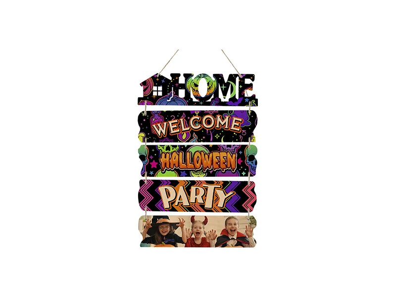 Sublimation Blanks 5 Pieces Plywood HOME Hanging Wall Signs (Rectangle)