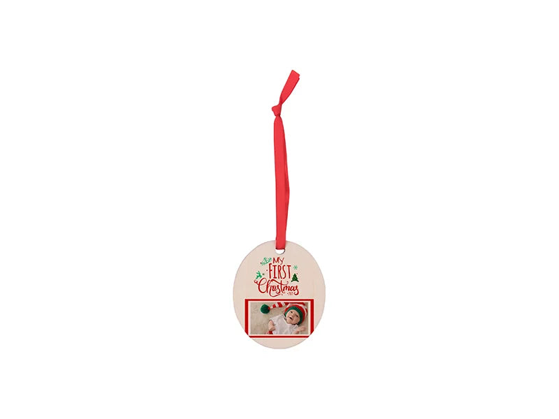 Sublimation Plywood Christmas Ornament (Oval)