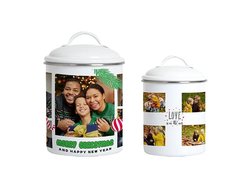 Sublimation Tin Canister w/ Lid(φ13.8*20.5cm,white)