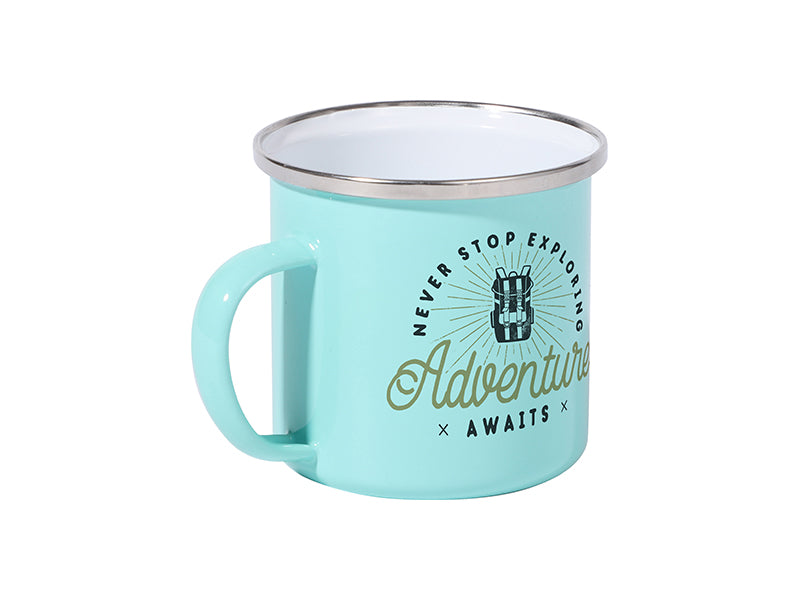 Sublimation 12oz/360ml Colored Enamel Mug (Mint Green)