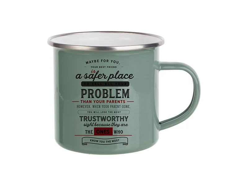 Sublimation 12oz Enamel Mug (Gray Green)