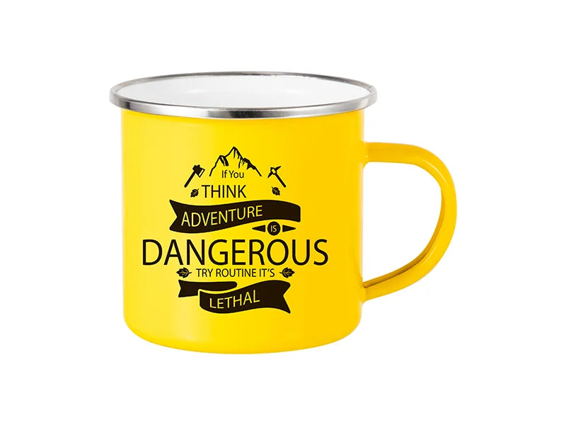 Sublimation 12oz Enamel Mug (Yellow)