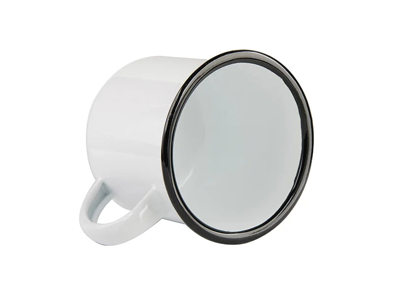 Sublimation 12oz/360ml Enamel Cup with Black Rim