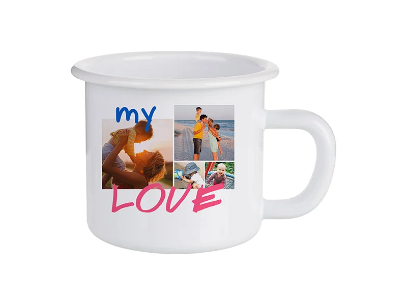 Sublimation 12oz/360ml Enamel Mug (White Edge)