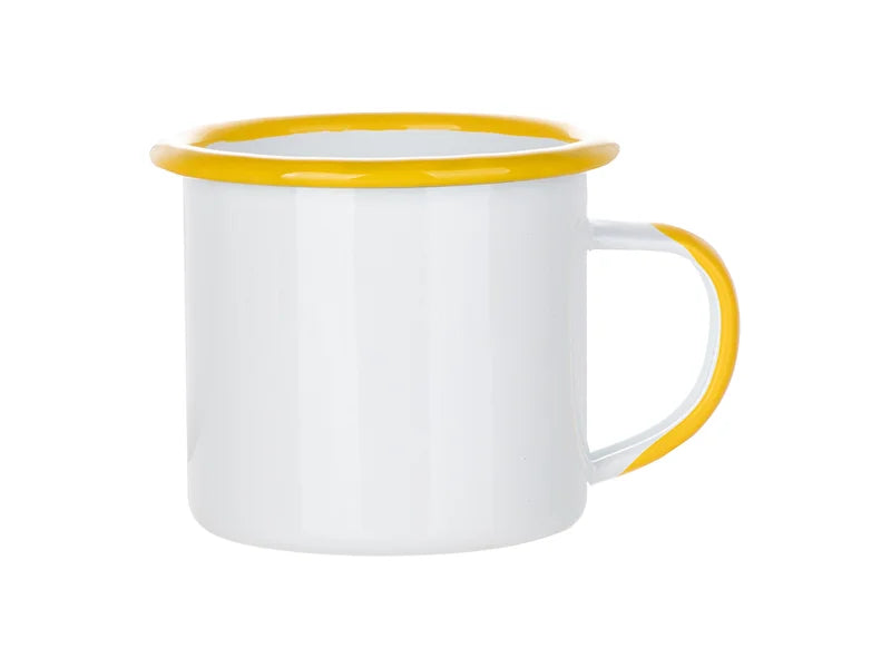 Sublimation 12oz/360ml Inner and Rim Enamel Mug (Yellow)