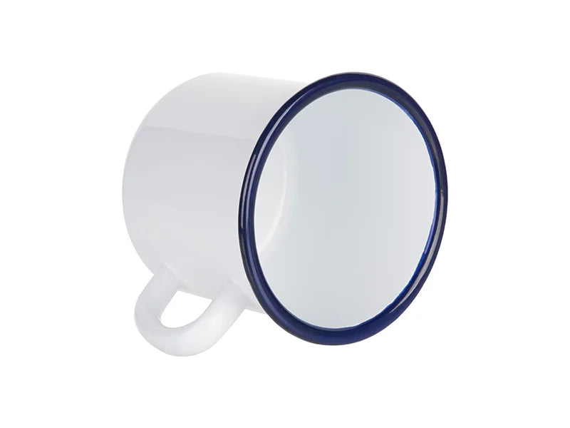 Sublimation 17oz/500ml Enamel Mug with Blue Rim