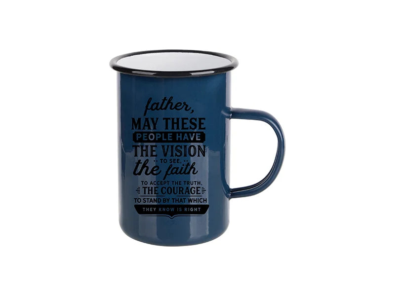 Sublimation 15oz/450ml Enamel Mug (Blue) MOQ:2000pcs