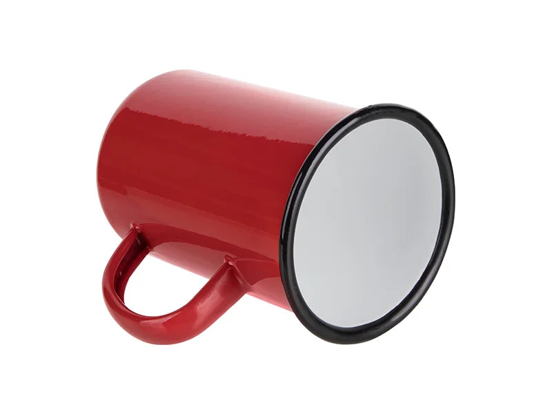 Sublimation 15oz/450ml Enamel Mug (Red) MOQ:2000pcs