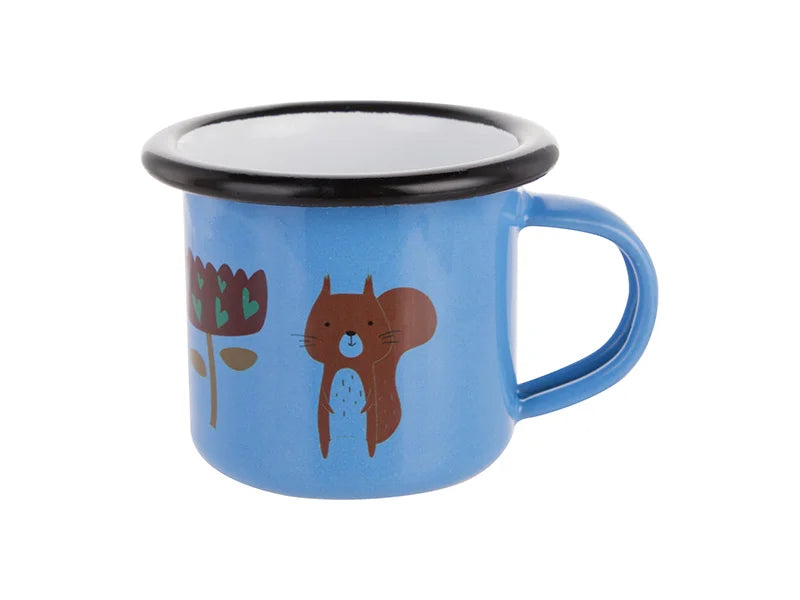 Sublimation 3oz/100ml Enamel Mug (Blue, Black Edge)