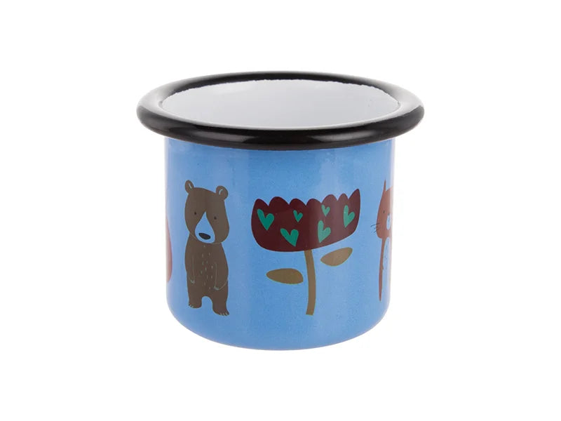 Sublimation 3oz/100ml Enamel Mug (Blue, Black Edge)