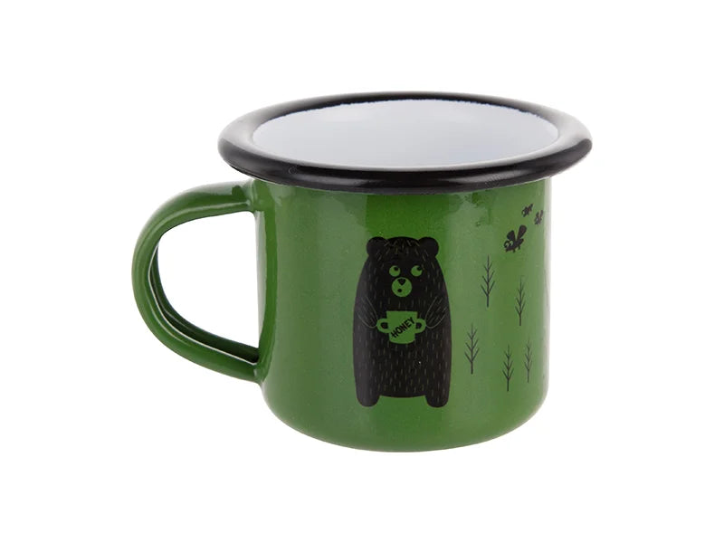 Sublimation 3oz/100ml Enamel Mug (Green, Black Edge)