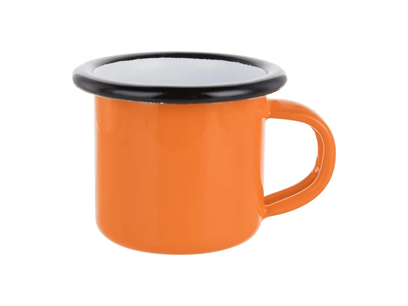 Sublimation 3oz/100ml Enamel Mug (Orange, Black Edge)