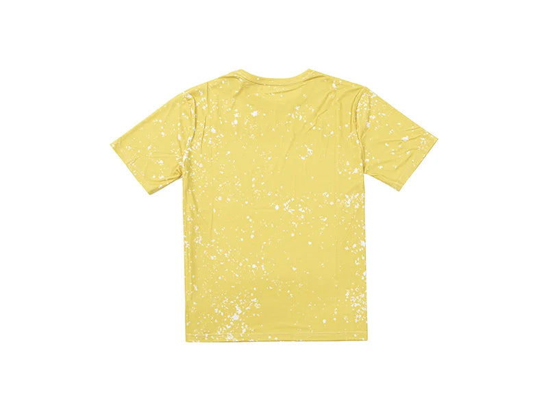 Yellow Bleached Starry Cotton Feeling T-shirt for Sublimation Printing