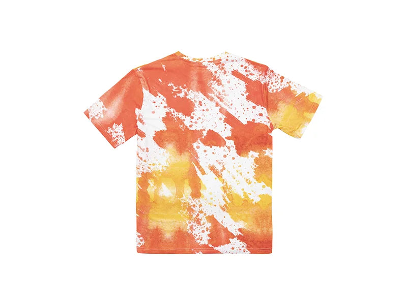 Dreams Orange Bleached Leopard Cotton Feeling T-shirt for Sublimation Printing