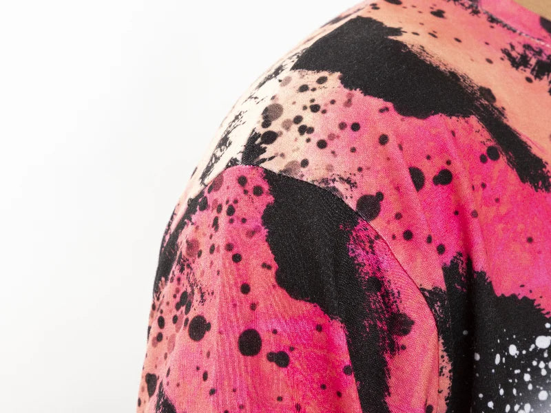 Wild Black Bleached Leopard Cotton Feeling T-shirt for Sublimation Printing