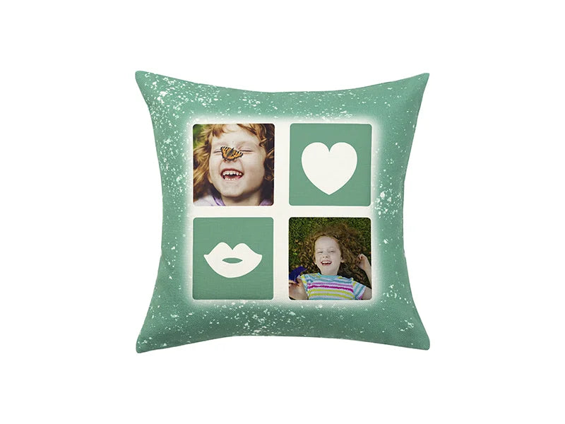 Sublimation Blanks Bleached Starry Linen Pillow Cover