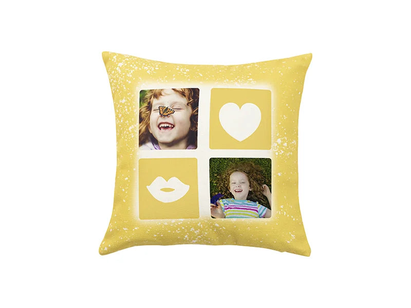 Sublimation Blanks Bleached Starry Linen Pillow Cover