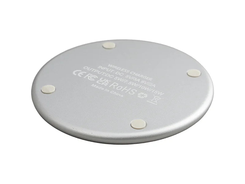 Sublimation Silver Round Wireless Charger