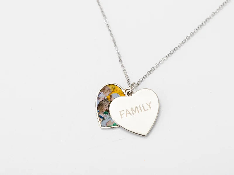 Sublimation Blanks Heart Shape Family Sliding Locket