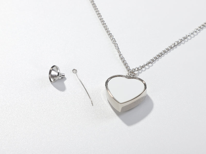 Sublimation Blanks Heart Shape Keepsakes Necklace