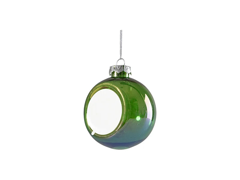 Sublimation 8cm Plastic Holographic Christmas Ball Ornament w/o Insert