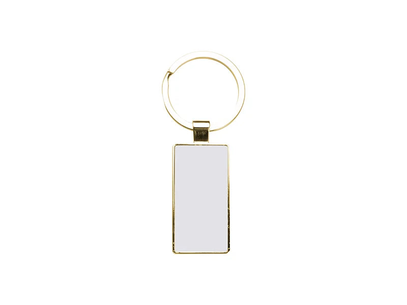 Sublimation Blanks Double Sided Aluminium insert Key Chain 2.2*5.1cm-Gold