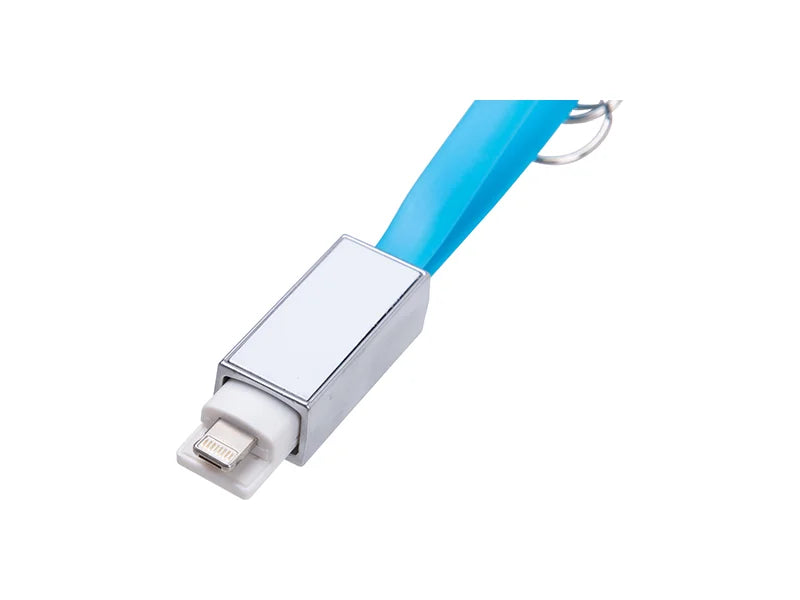 Sublimation Portable Data Cable Keychain (Small, Blue)