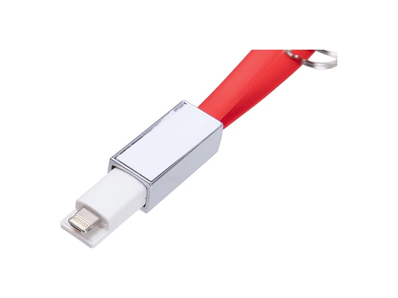 Sublimation Portable Data Cable Keychain(Small, Red)