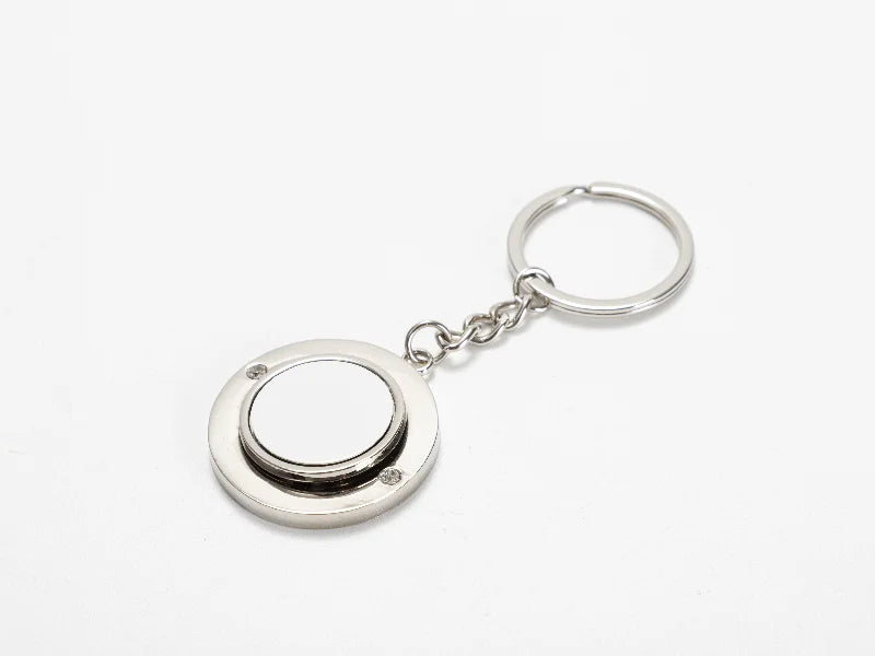 Sublimation Blank Metal Rotatable Keychain(Round)