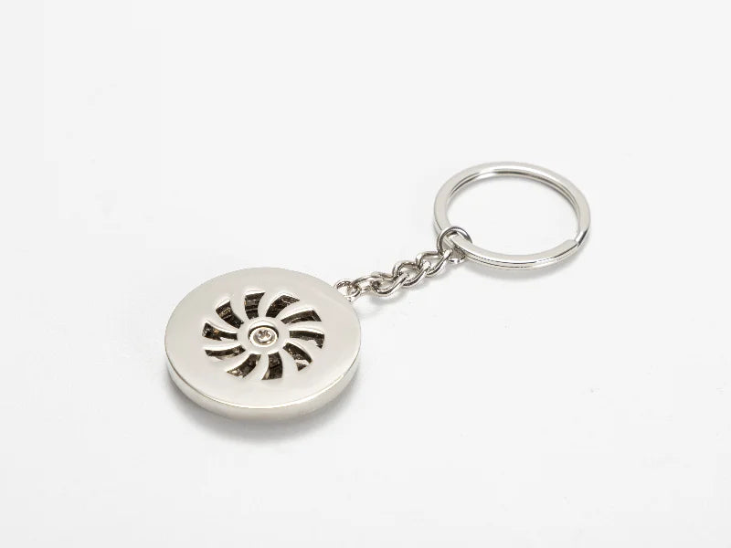 Sublimation Blank Metal Rotatable Keychain(Round)