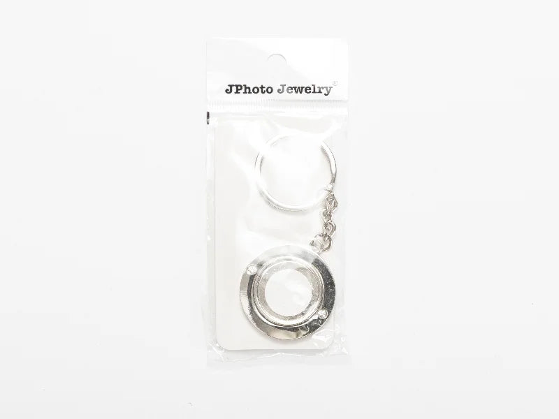 Sublimation Blank Metal Rotatable Keychain(Round)
