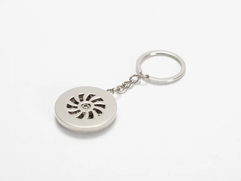 Sublimation Blank Metal Rotatable Keychain(Flower)